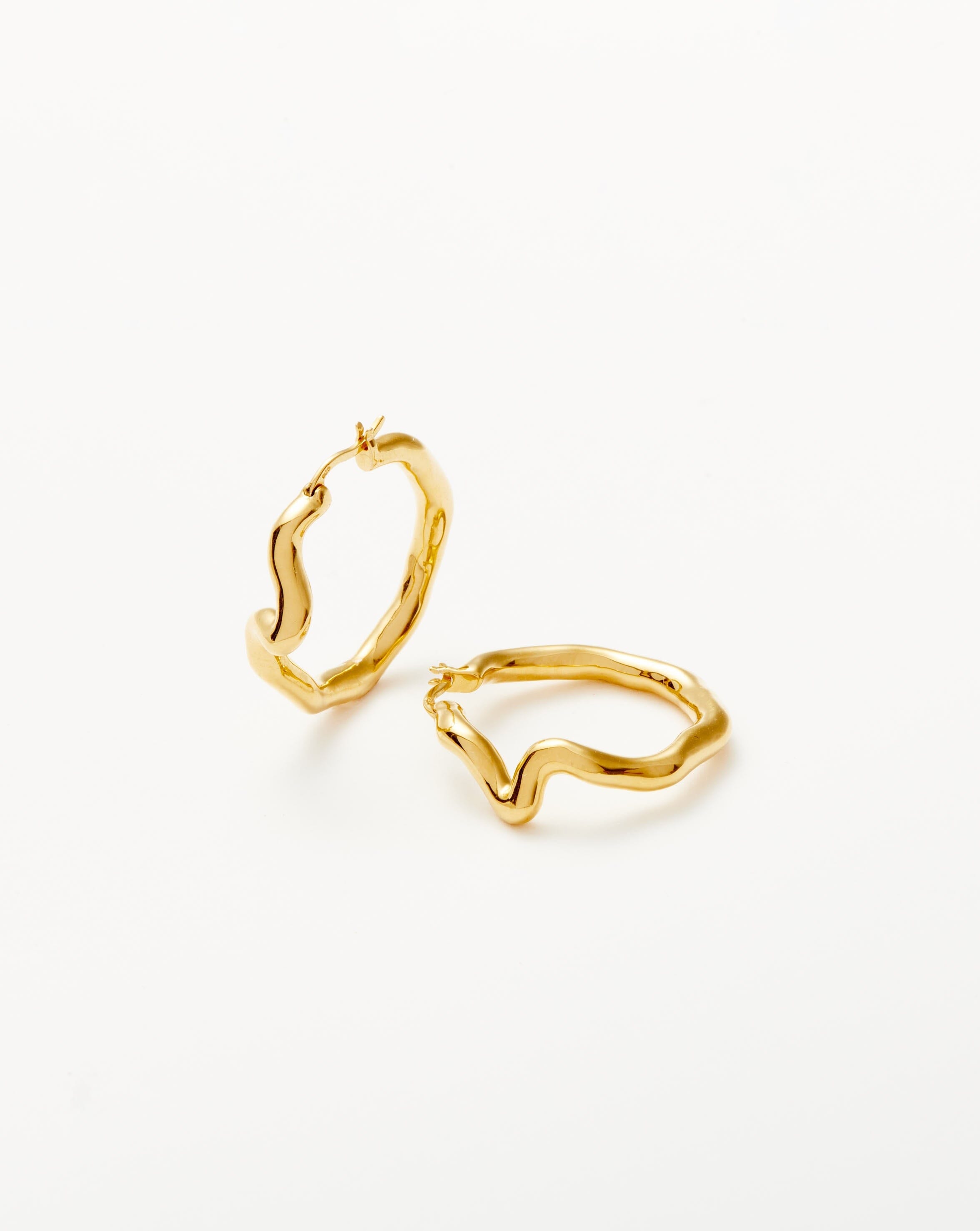 Molten Wave Hoop Earrings Earrings Missoma 