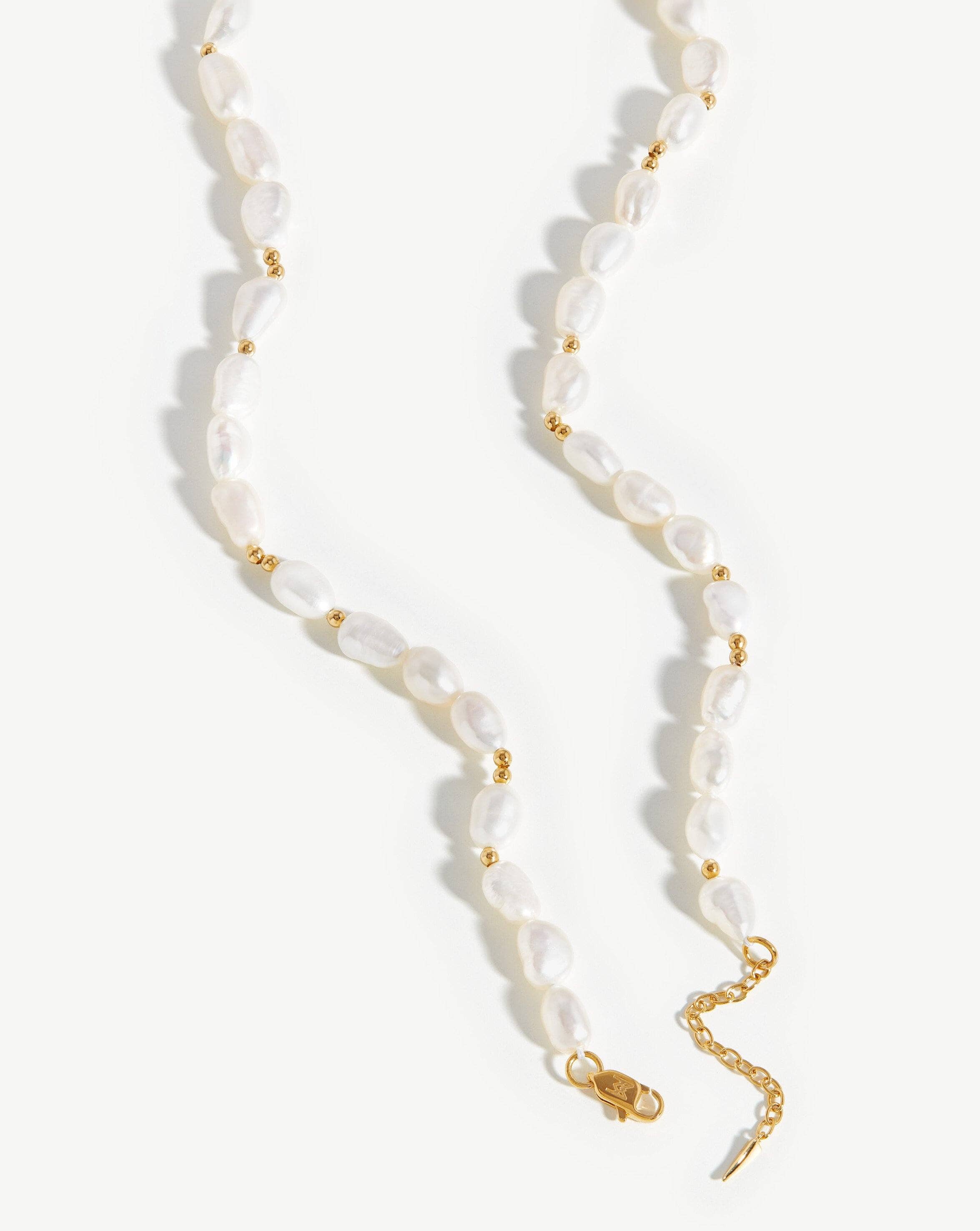 Pearl Beaded Necklace | 18ct Gold Plated/Pearl Necklaces Missoma 