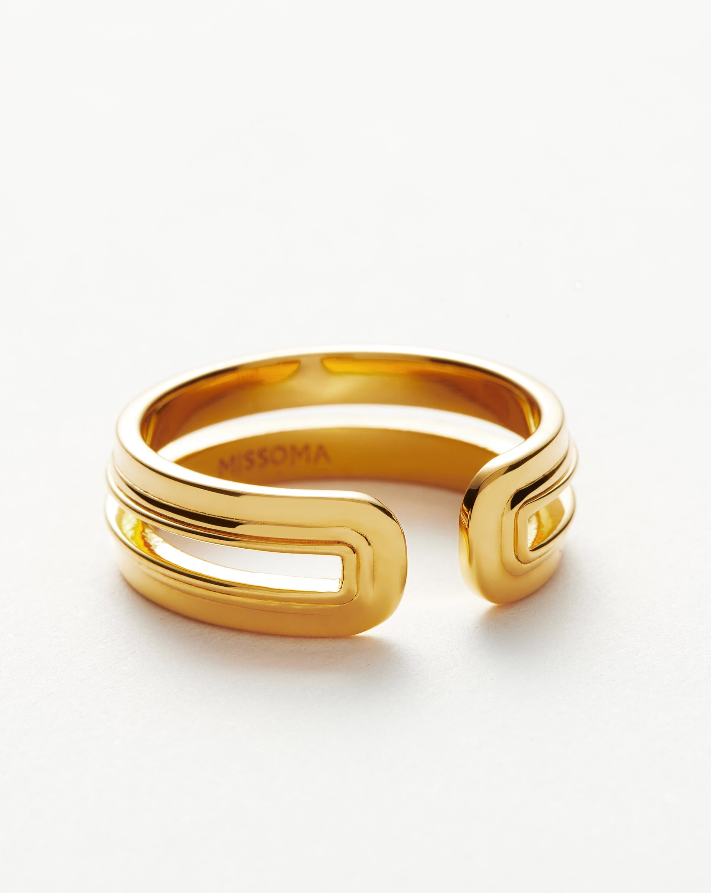 Ridge Ovate Open Ring Rings Missoma 