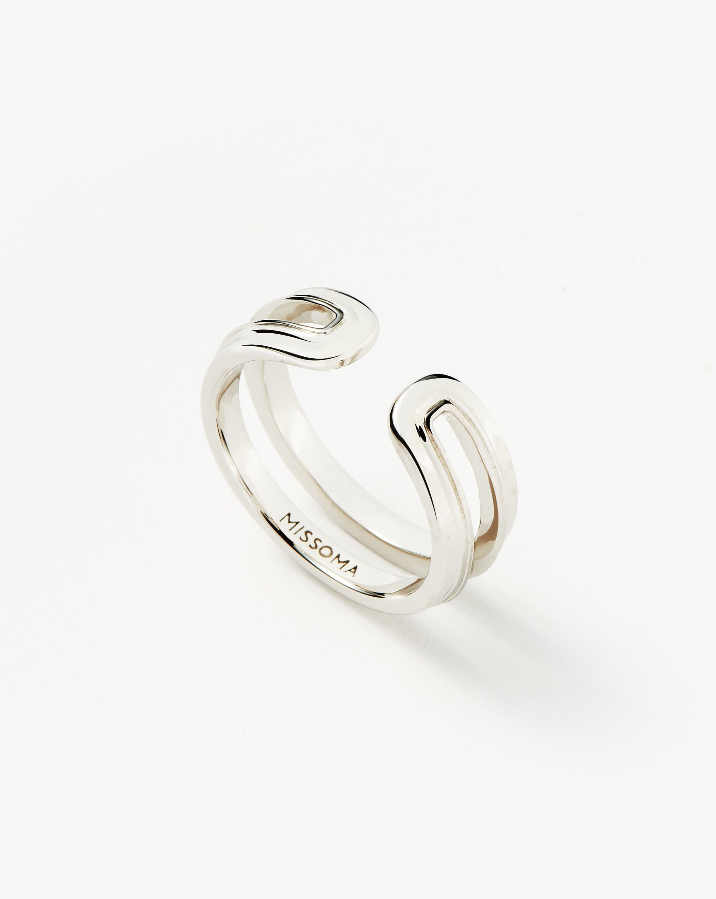 Ridge Ovate Open Ring Rings Missoma 