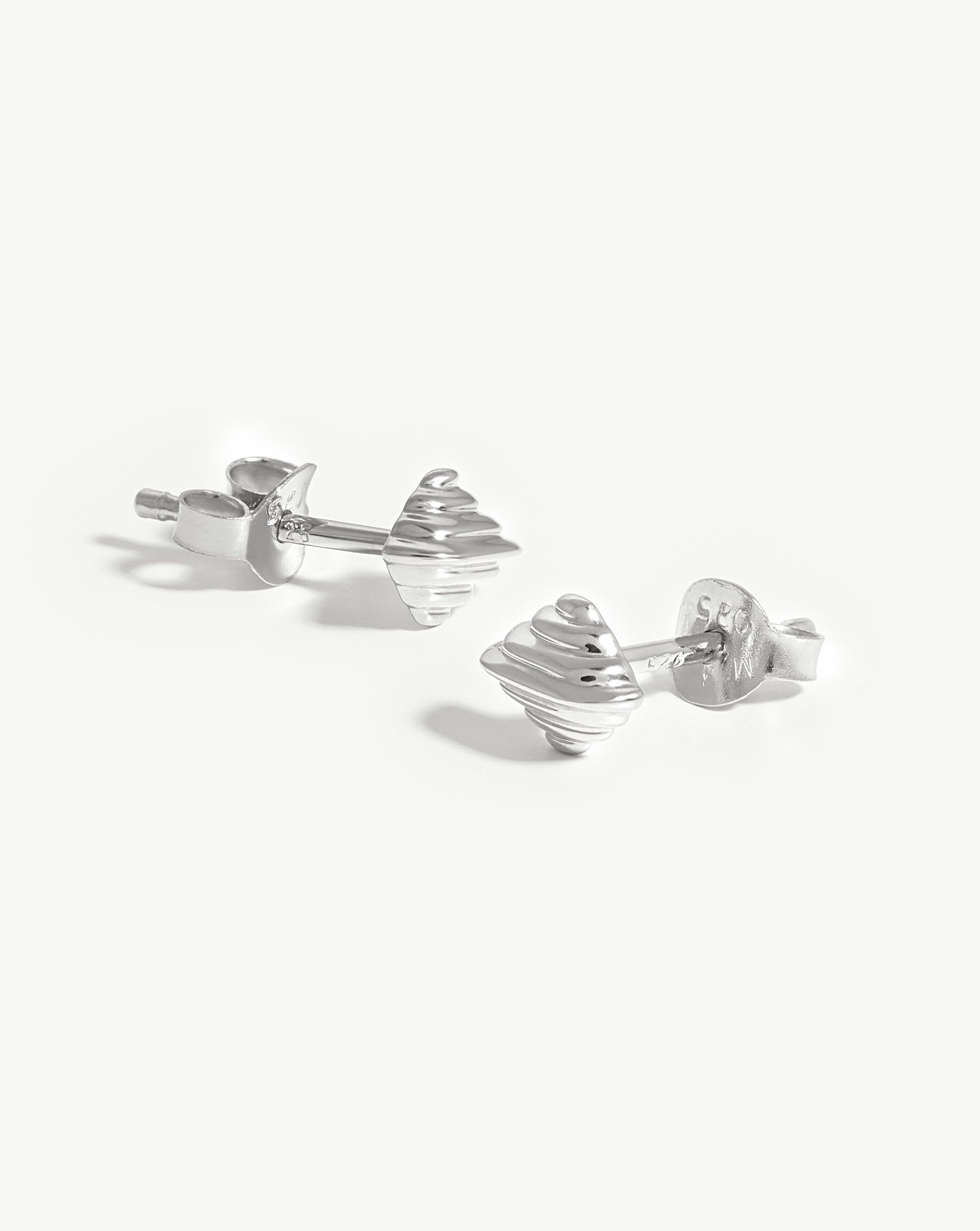 Ridge Stud Earrings Earrings Missoma Sterling Silver 