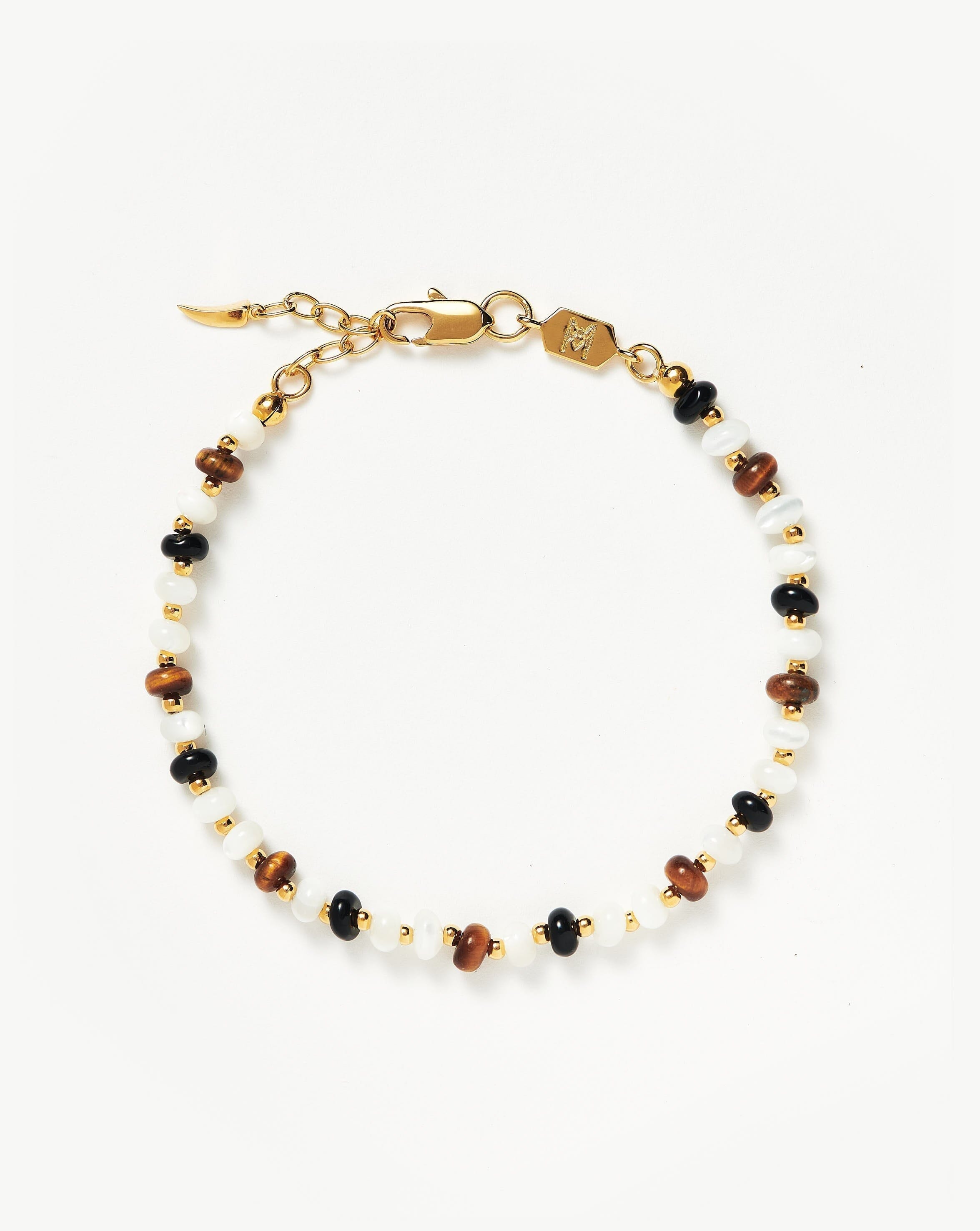 Savi Pearl & Gemstone Beaded Bracelet | 18ct Gold Plated/Multi Bracelets Missoma 