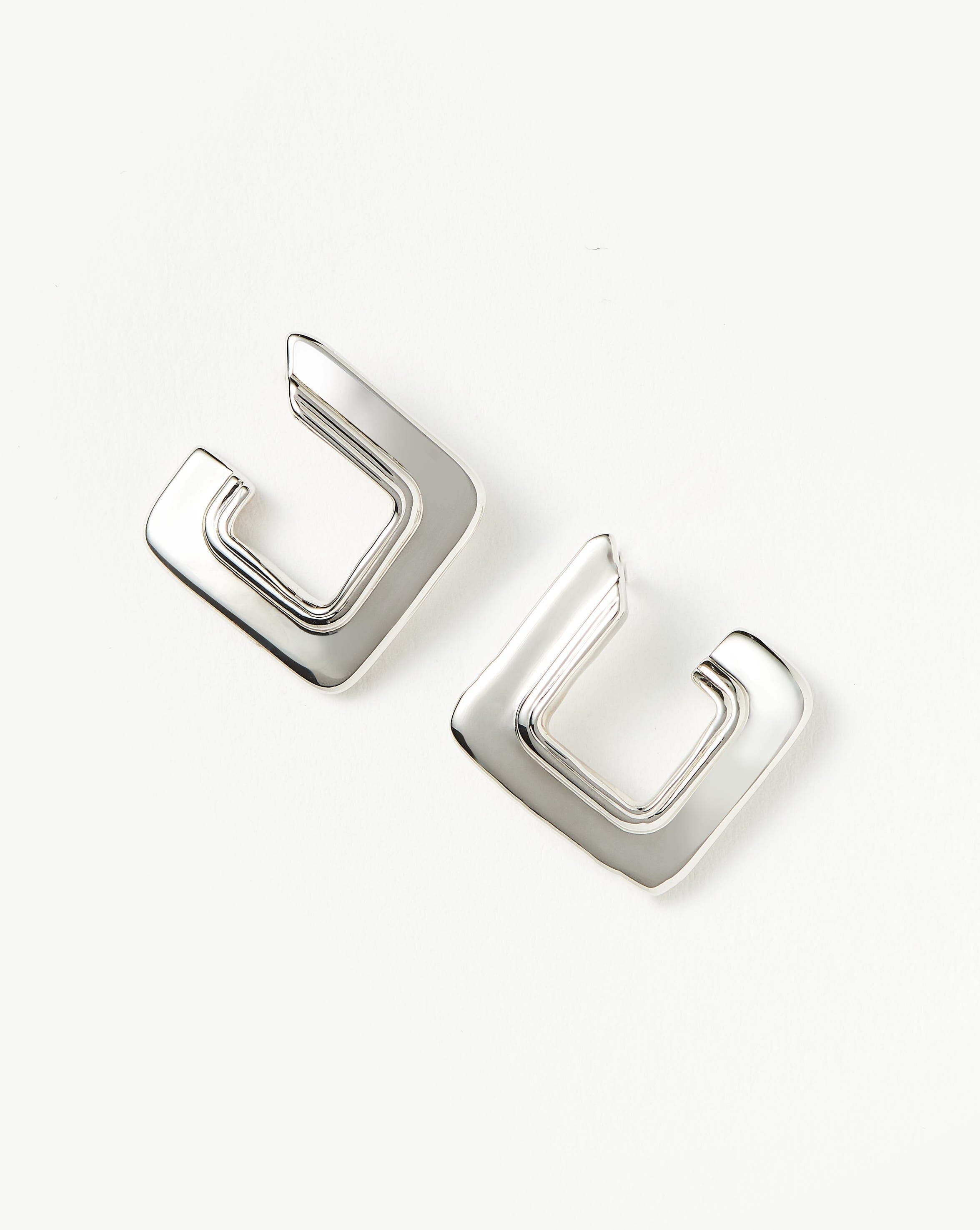 Squared Open Stud Earrings Earrings Missoma 