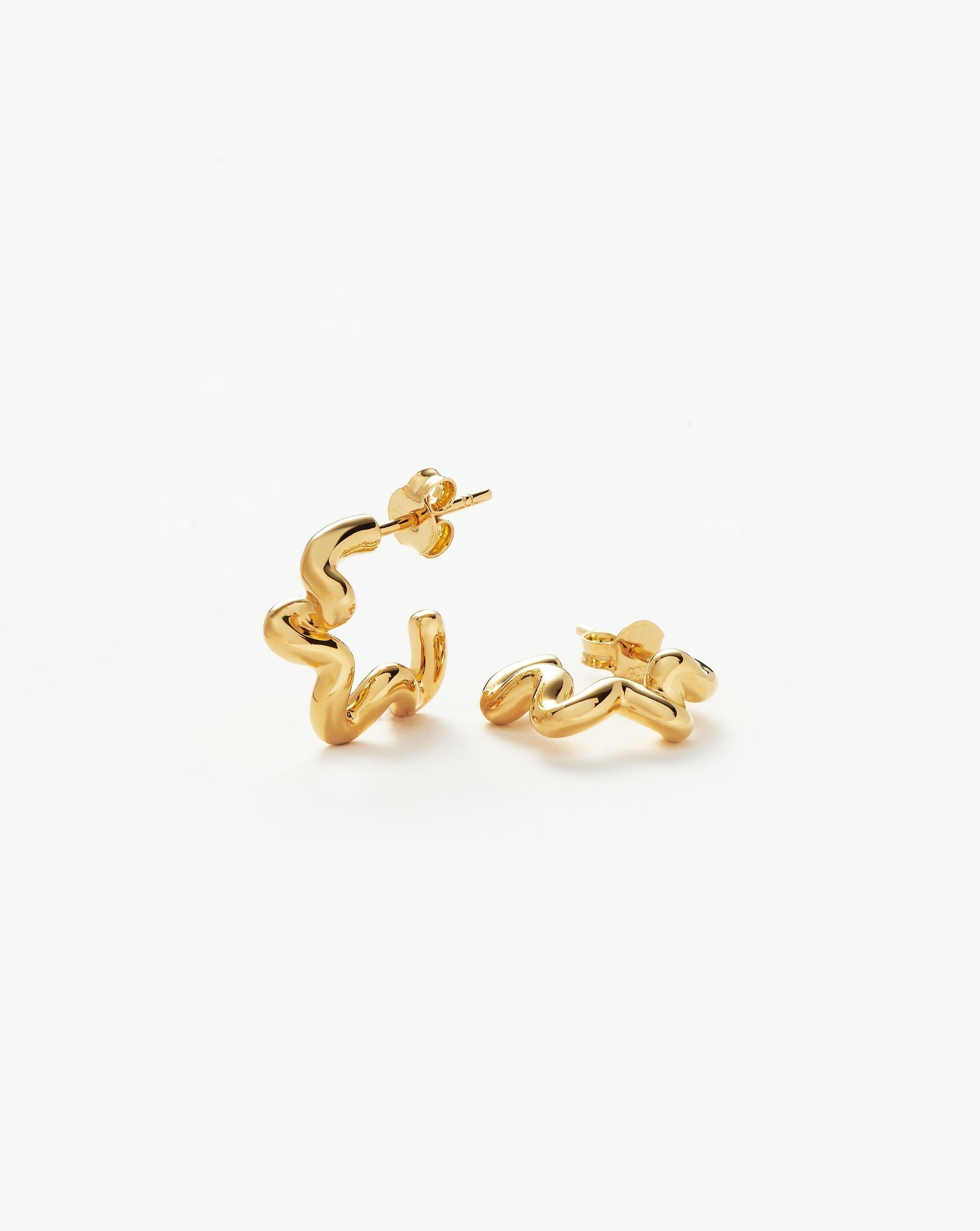 Squiggle Mini Hoop Earrings Earrings Missoma 