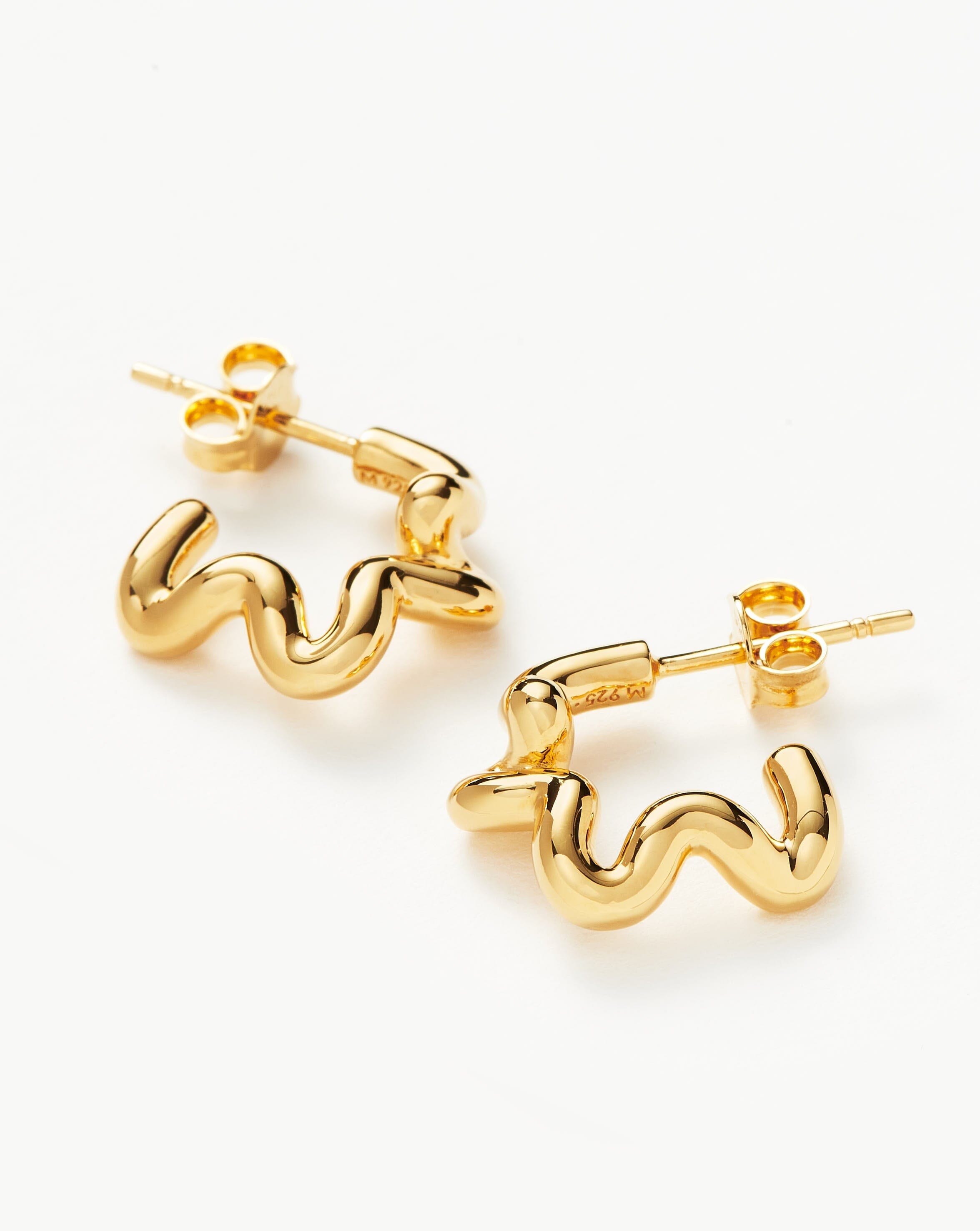 Squiggle Mini Hoop Earrings Earrings Missoma 