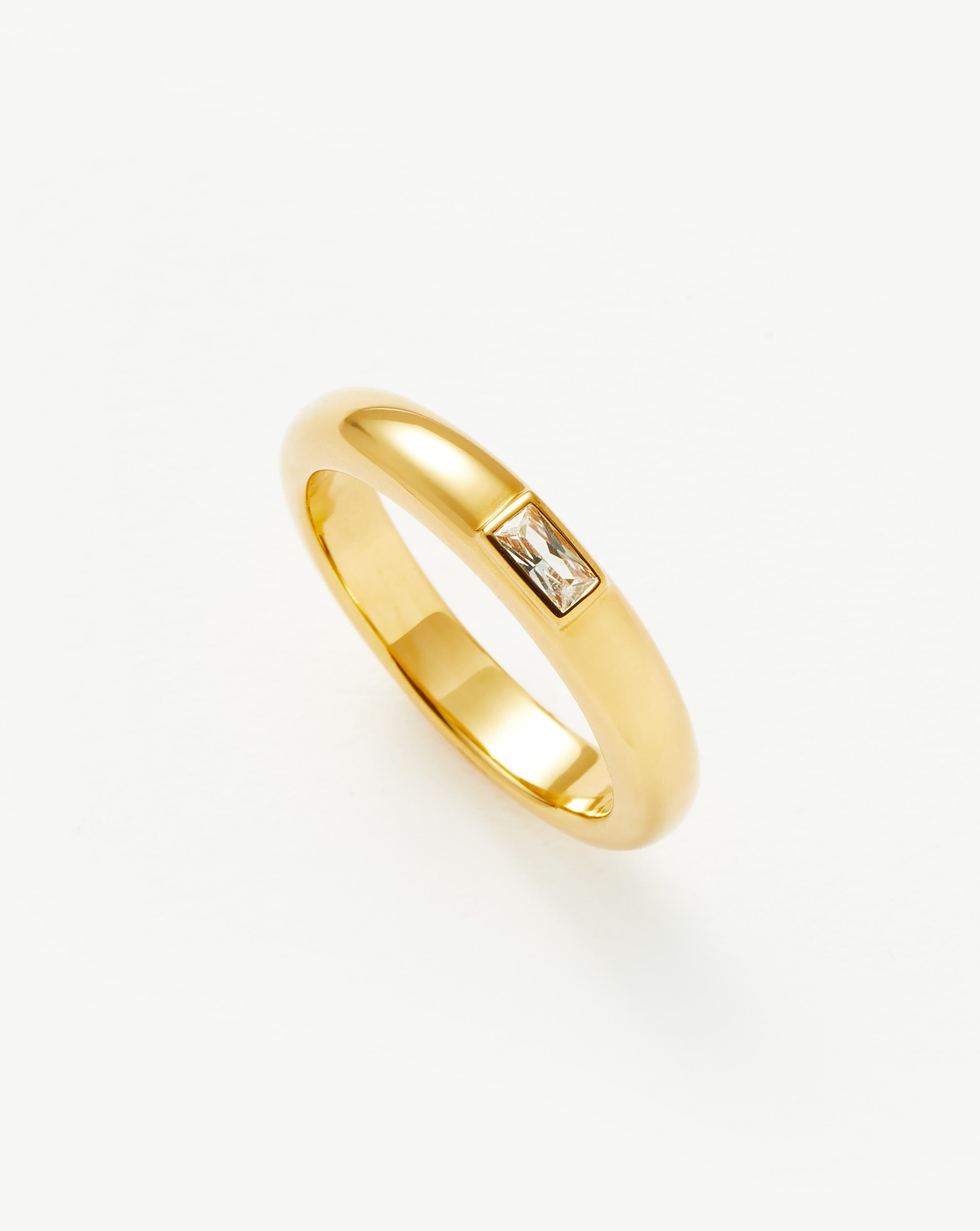 Stone Stacking Band Ring | 18ct Gold Plated Vermeil/Cubic Zirconia Rings Missoma 