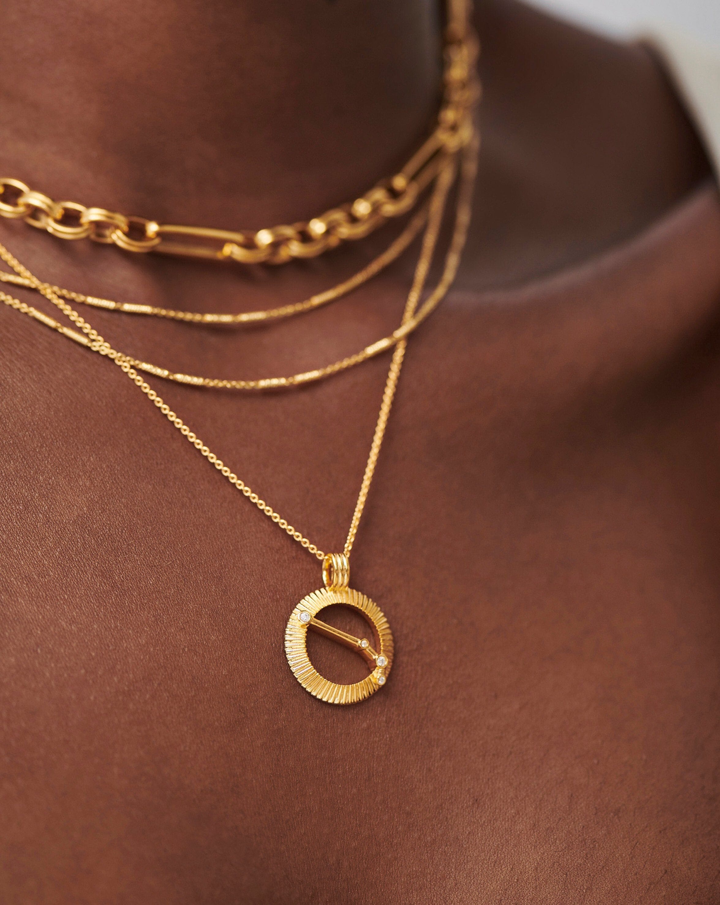 Zodiac Constellation Pendant Necklace - Aries | 18ct Gold Plated Vermeil/Aries Necklaces Missoma 