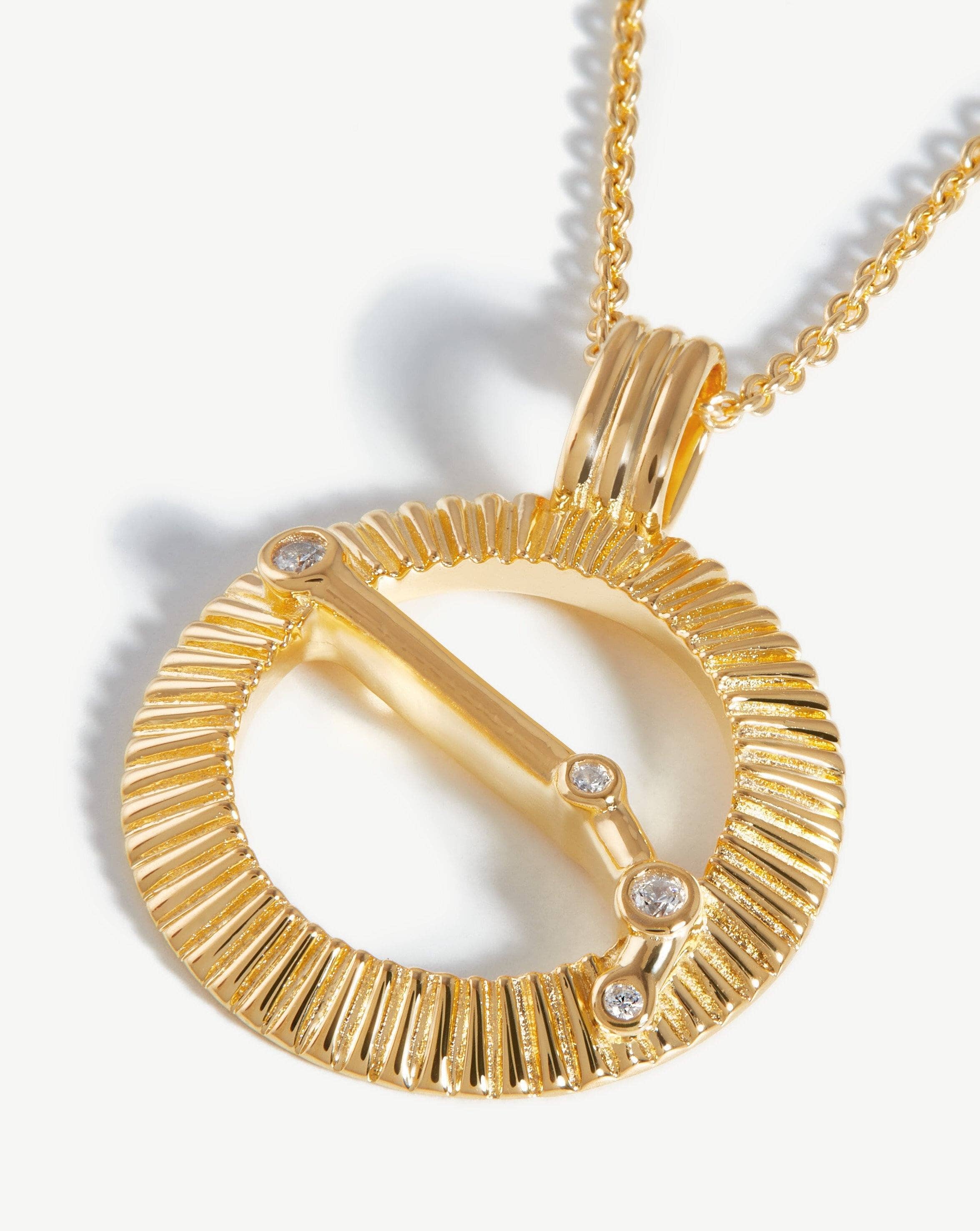 Zodiac Constellation Pendant Necklace - Aries | 18ct Gold Plated Vermeil/Aries Necklaces Missoma 